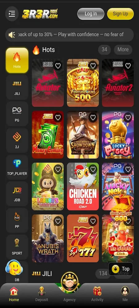 3R3R Game interface