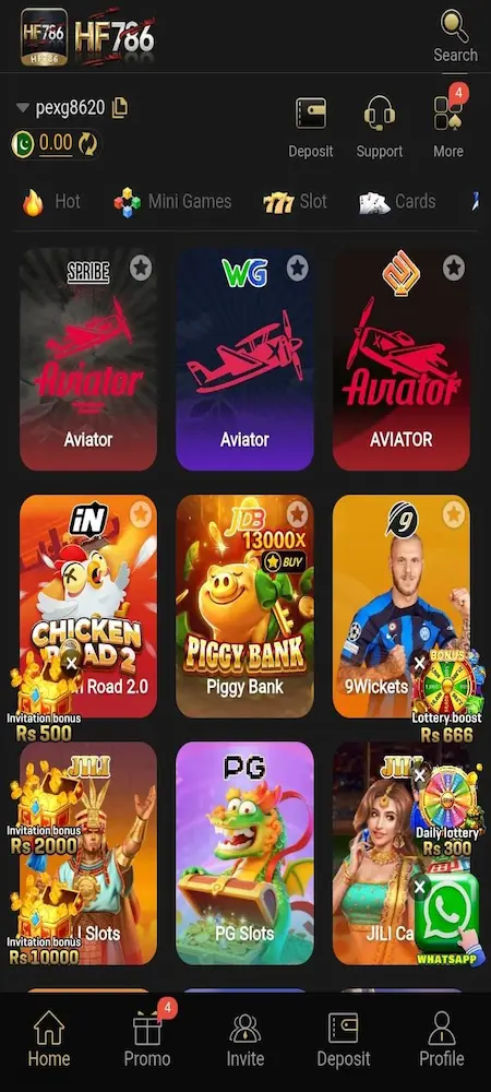 HF786 Game interface